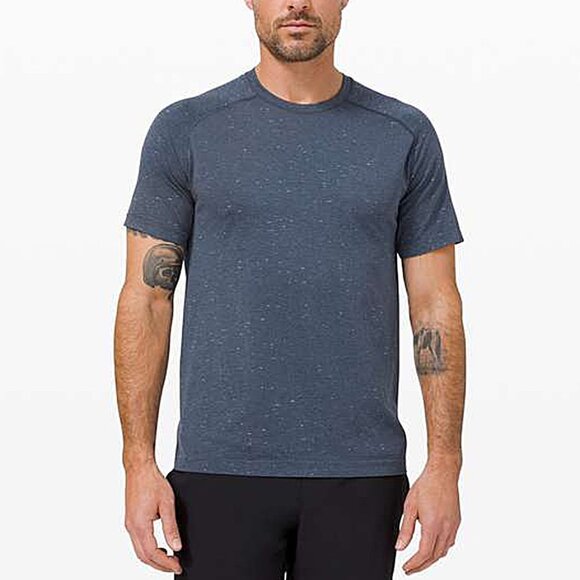 Lululemon Heather Slate Gray Metal Vent Tech Short Sleeve Tee Size L - Picture 1 of 5
